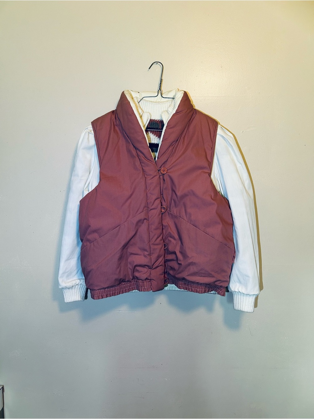 Girls' Dusty Rose Puffer Vest - Unbranded